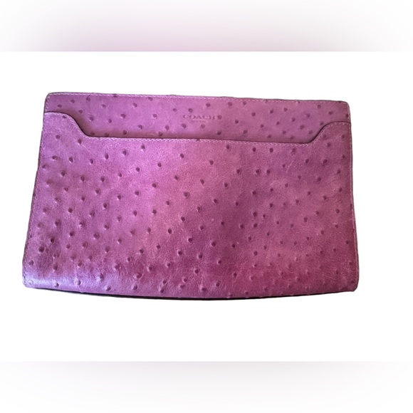 Coach 49850 Legacy Framed Ostrich Embossed Leather Large Clutch Wallet - Picture 1 of 12